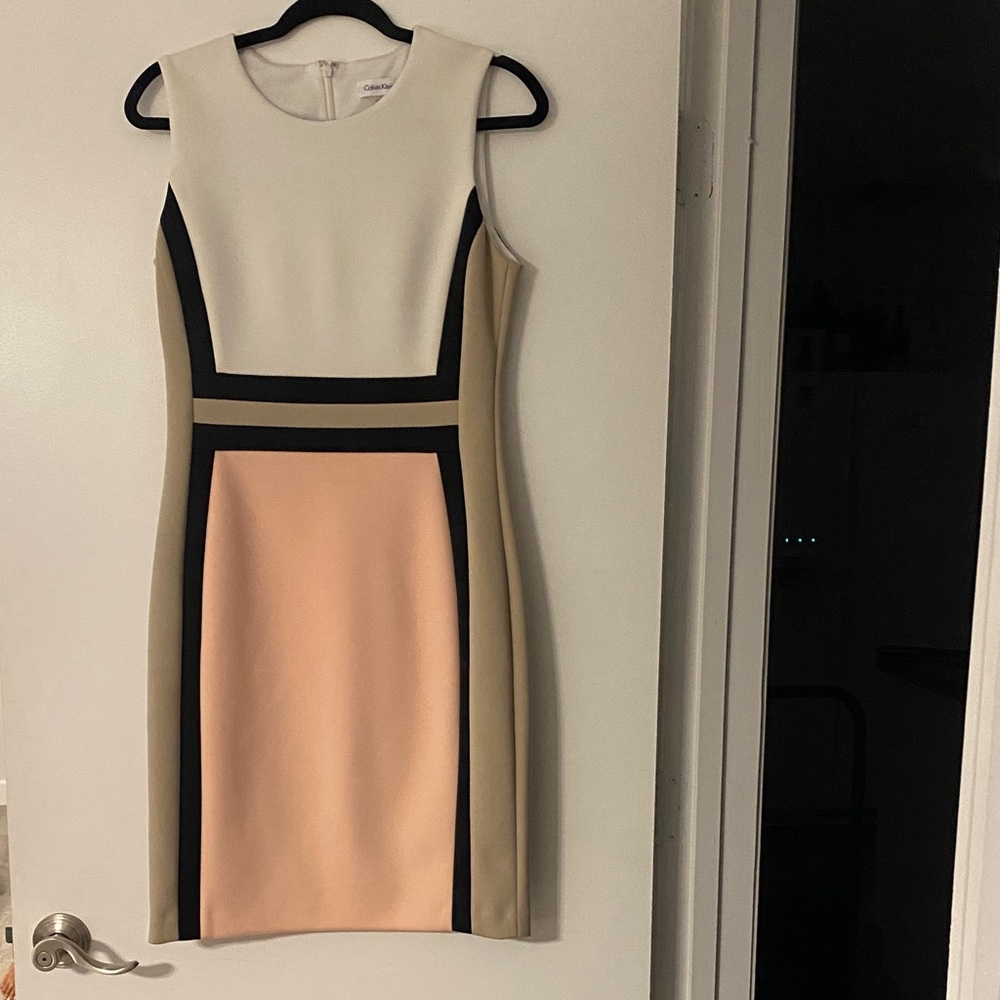 Calvin Klein Sleeveless Colorblock Mini Dress